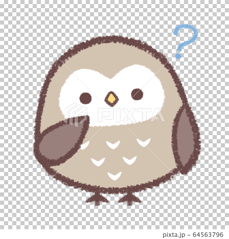 フクロウはてなのイラスト素材
